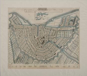 KARTOR, 4 st. Bryssel, Amsterdam, Antwerpen & Madrid. Graverade och tryckta av B.R. Davies, London. Omkring 1850-1880.