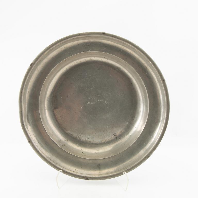 Skålfat 4 st 17/1800-tal tenn.