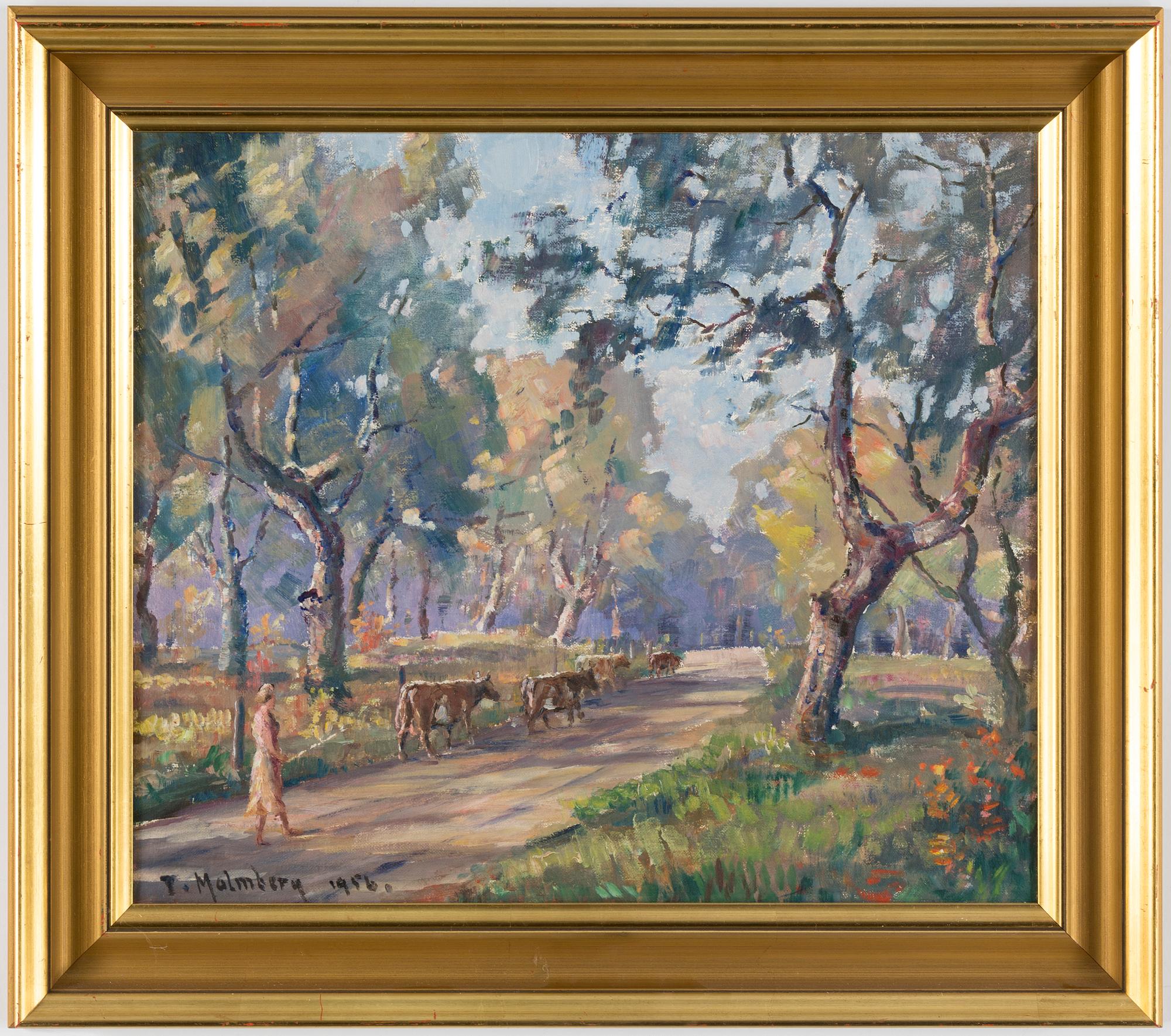 TURE MALMBERG,oil on panel, signed and dated 1956.