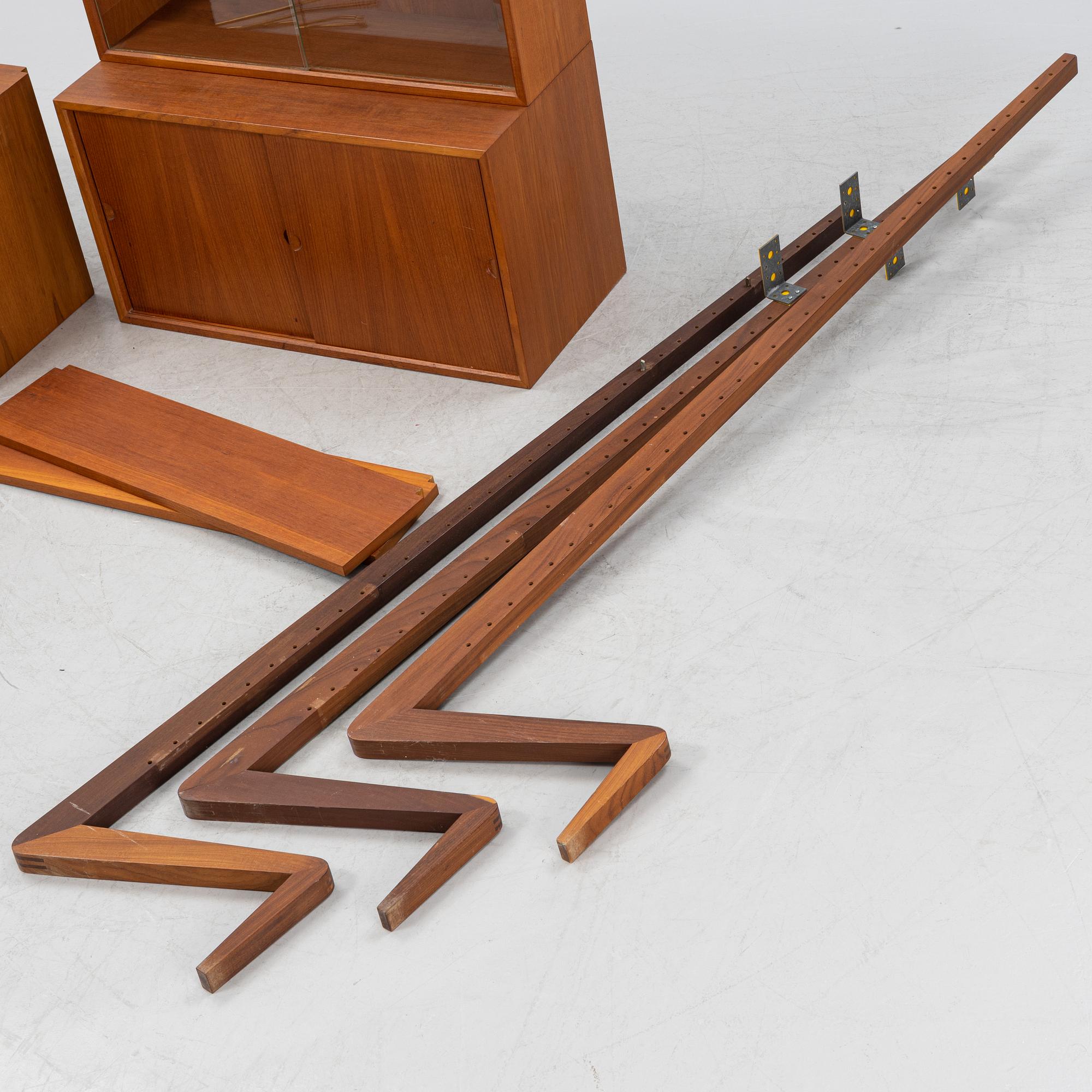 Poul Cadovius, a teak veneered 'Royal system' shelving system, Denmark,
