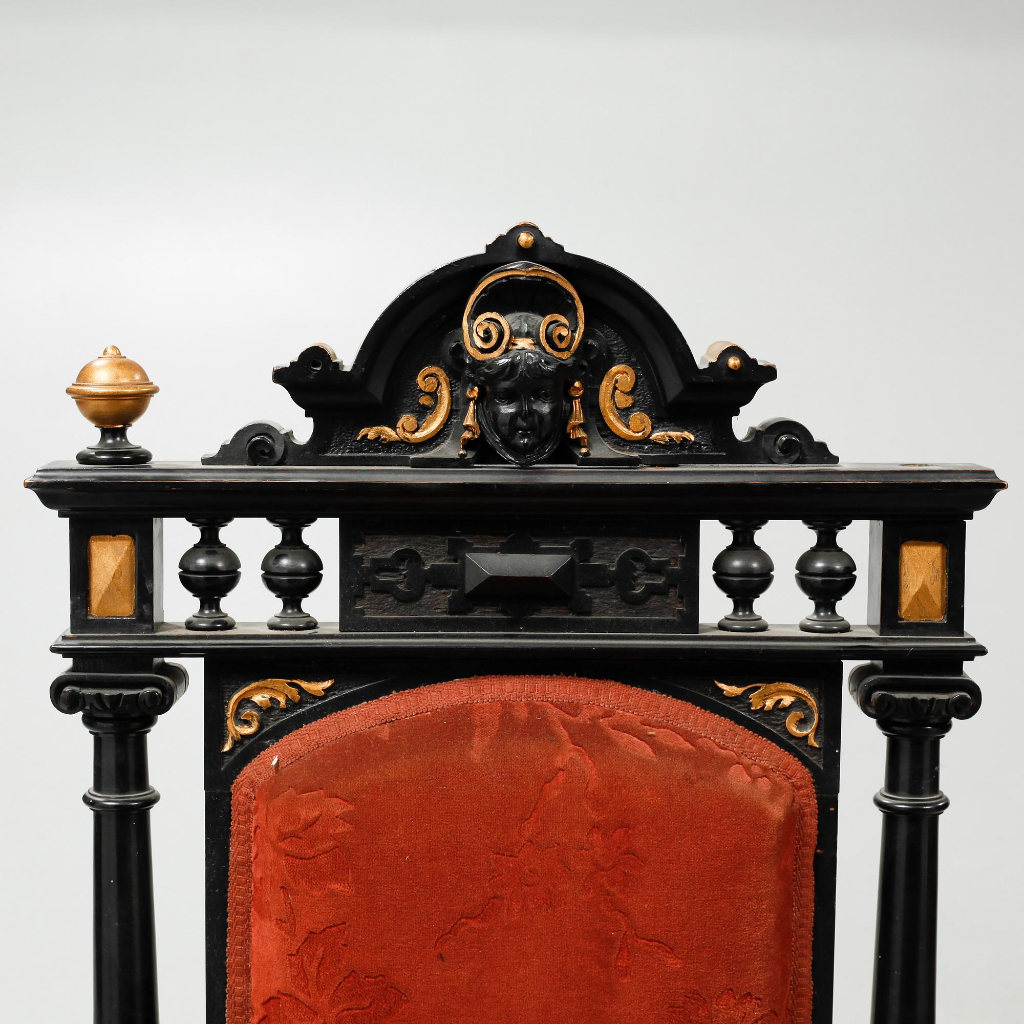 Nine items in Neo Renaissance style, late 19th century.