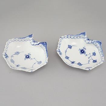 A pair of porcelain serving dished by Royal Copenhagen from the second half of the 20th century.