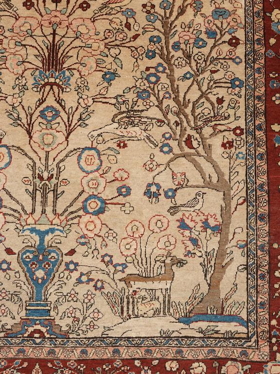 SEMI-ANTIQUE KASHAN PROBABLY. 205 x 138,5 cm.