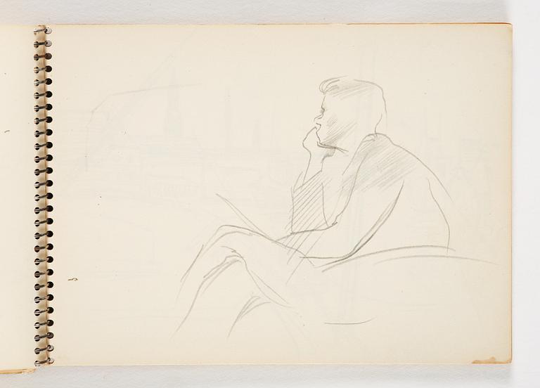 Lotte Laserstein, 4 skissböcker med blyertsteckningar.