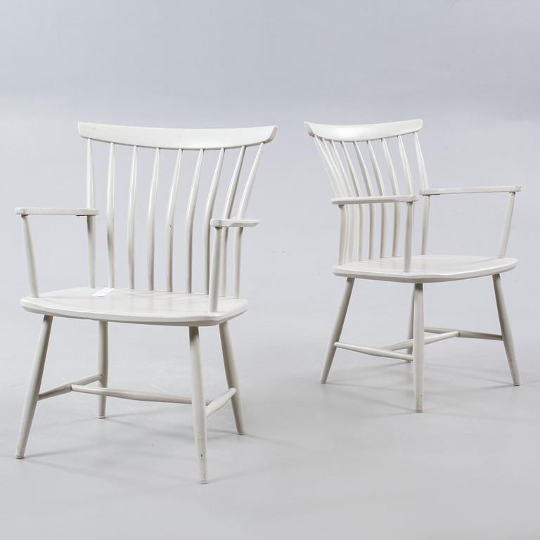 A pair of armchairs named "60A", designed by Gunnar Eklöf for AB Nässjö Stolfabrik.