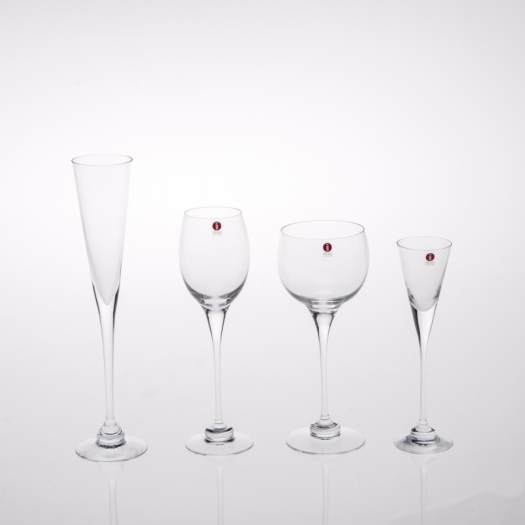 GLASSERVIS, 22 st, "Aurora", Heikki Orvola, Iittala, 1900-talets slut.