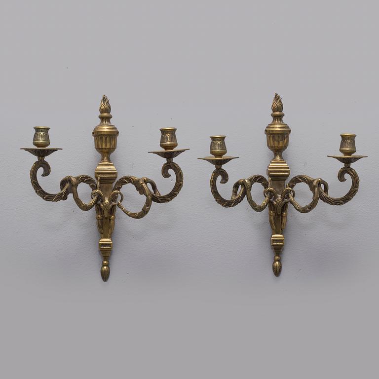 WALL-LIGHTS, a pair, gustavian style, 20th century.