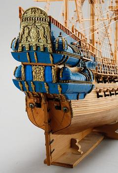 A ship model, possibly of the Regal ship Vasa, second half of the 20th century.