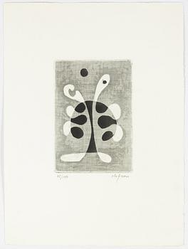 Pierre Olofsson, "Vindhäxor". mapp med 5 färgestningar.