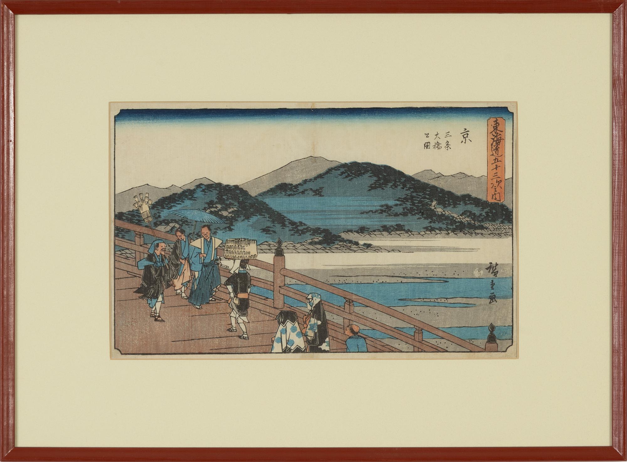 Ando Utagawa Hiroshige, färgträsnitt, Japan, 1800-talets mitt.