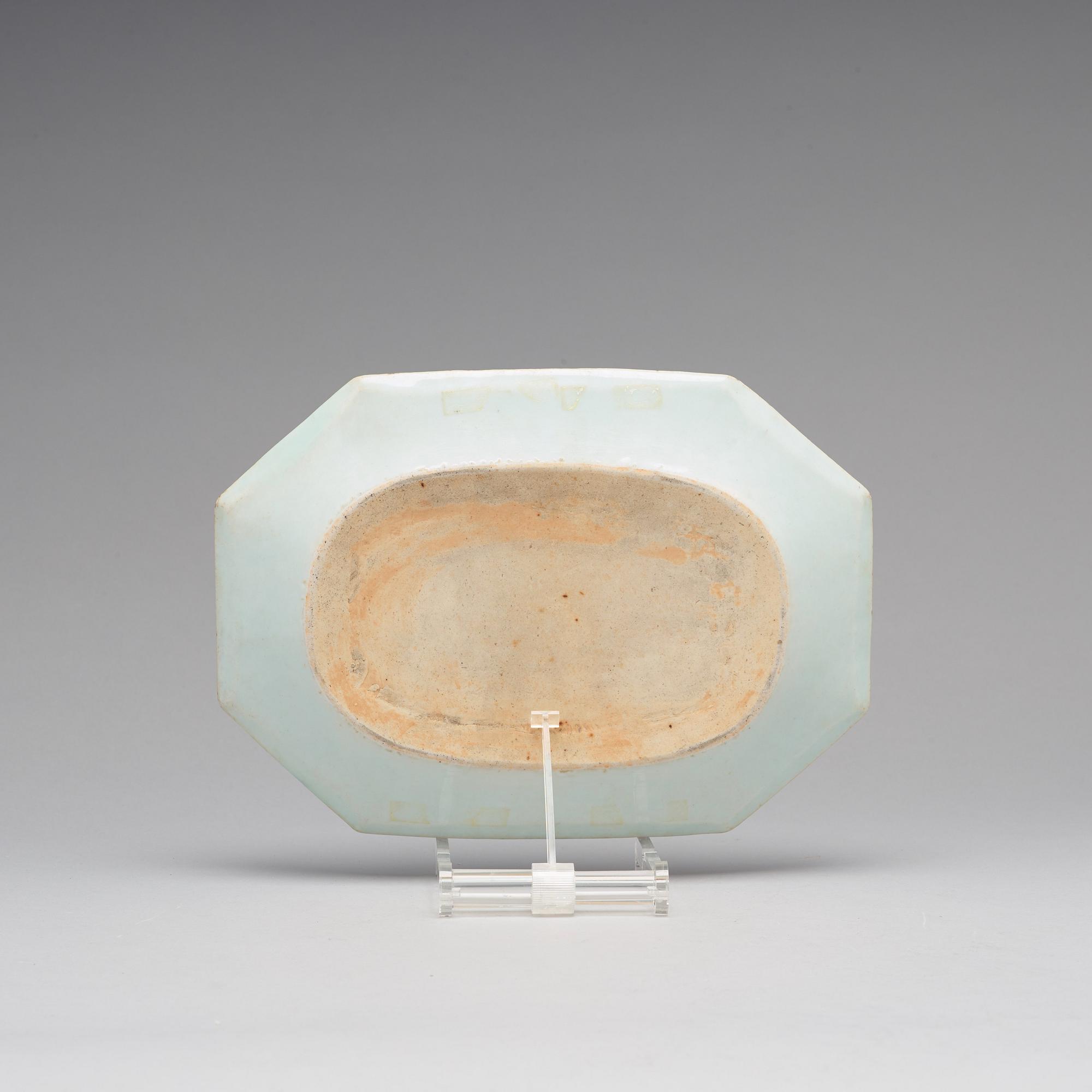 A set of four blue and white serving dishes, Qing dynasty, Qianlong (1736-95).
