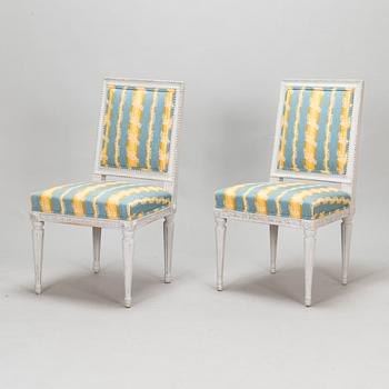 Two early 19th century late Gustavian chairs.