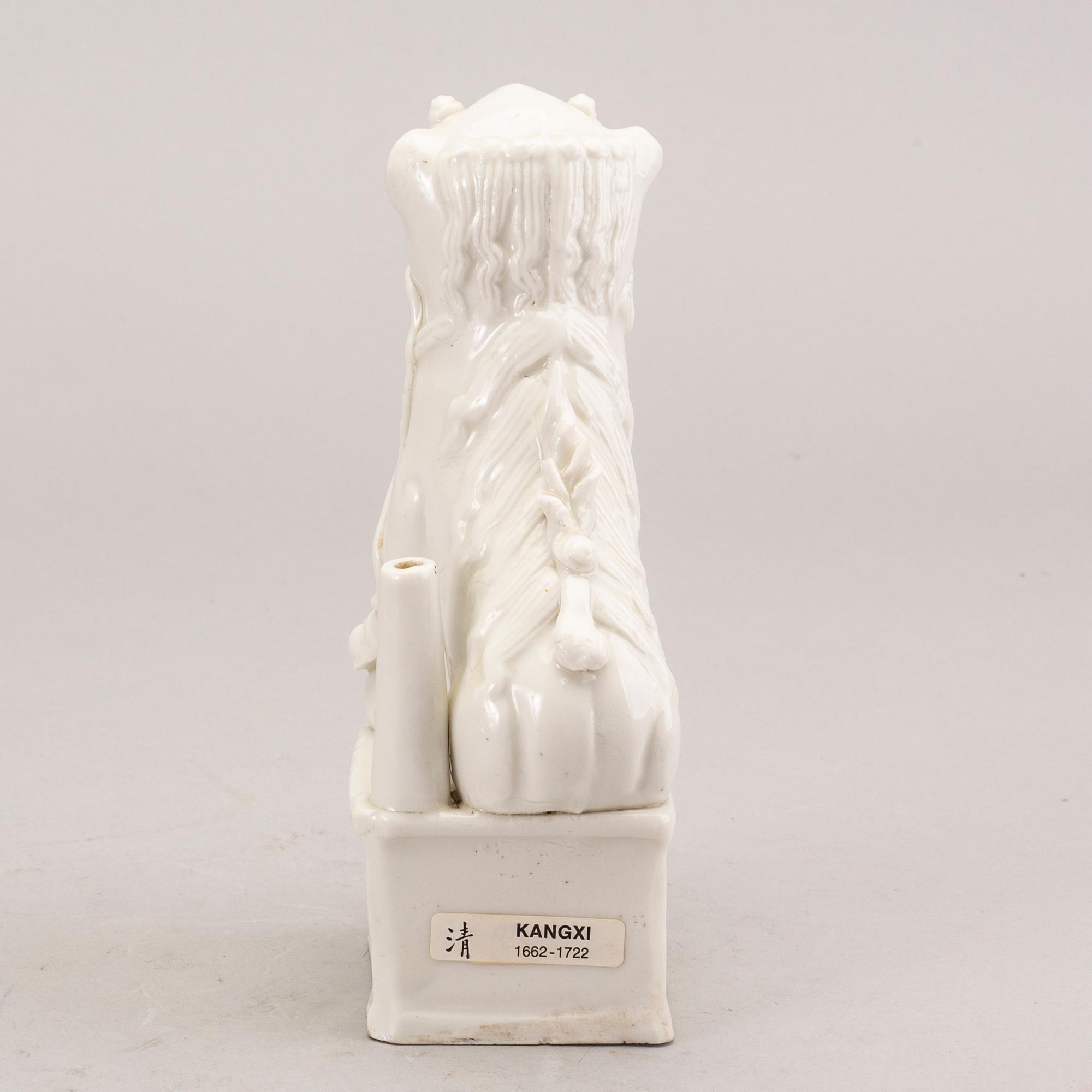 A Chinese blanc de chine joss stick holder, Qing dynasty, Kangxi (1662-1722).
