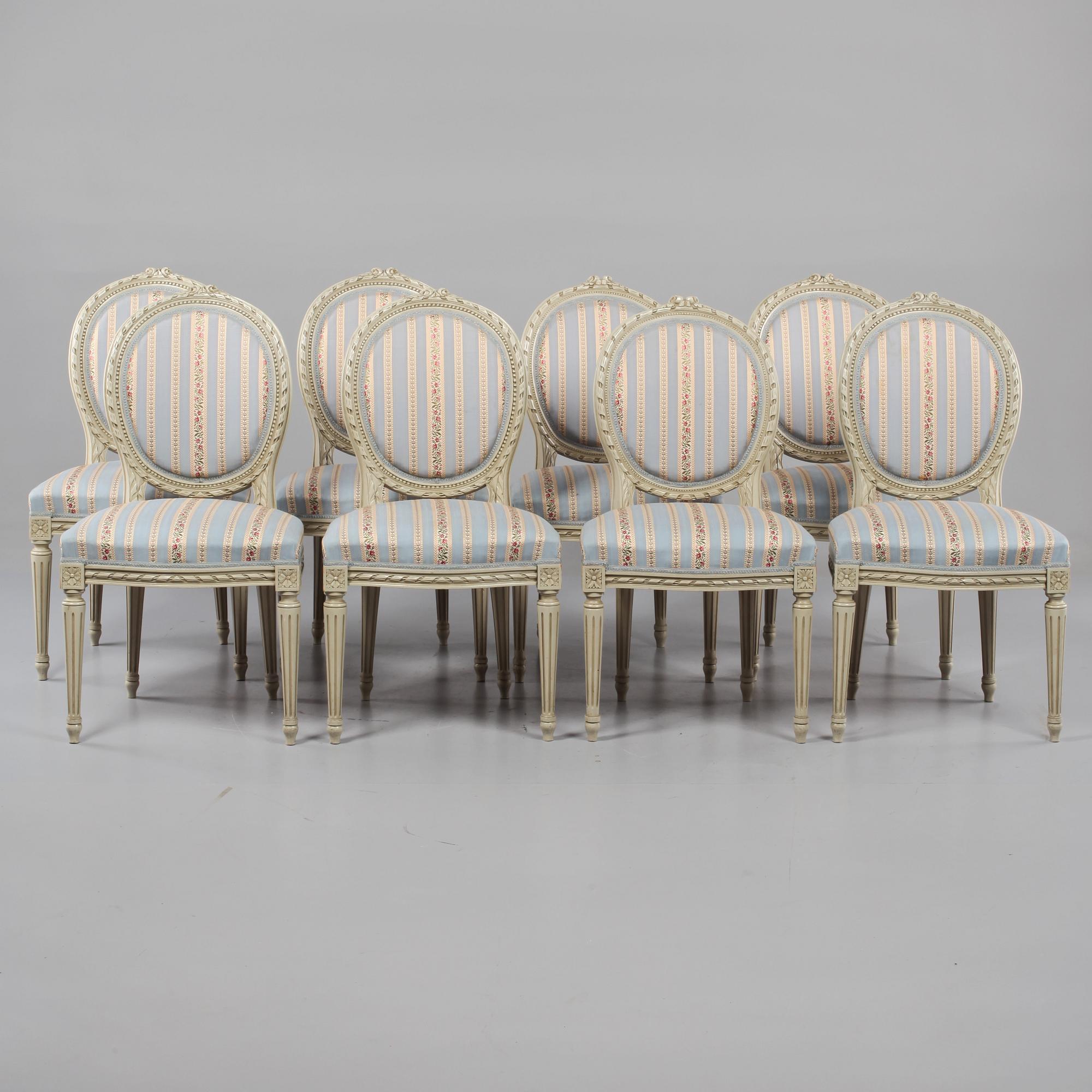 STOLAR, 8 st, gustaviansk stil, 1900-talets tredje kvartal.