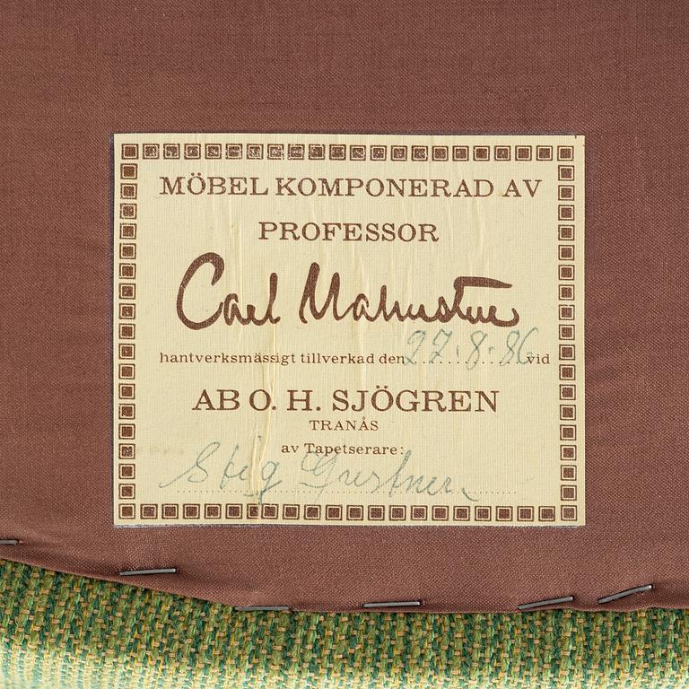 Carl Malmsten, a 'Farmor' armchair, AB O.H. Sjögren, Tranås, 1986.