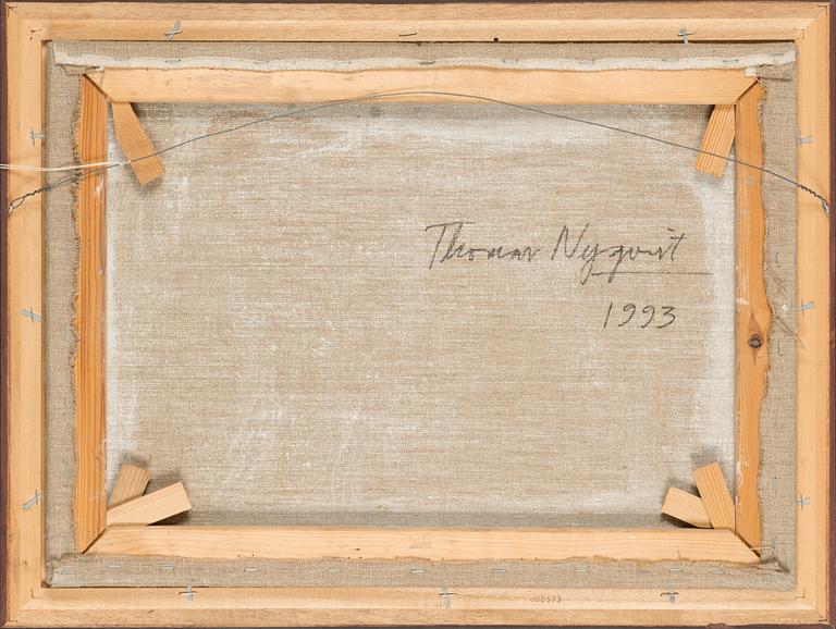 Thomas Nyqvist, oil on canvas, a tergo signed and dated 1993.