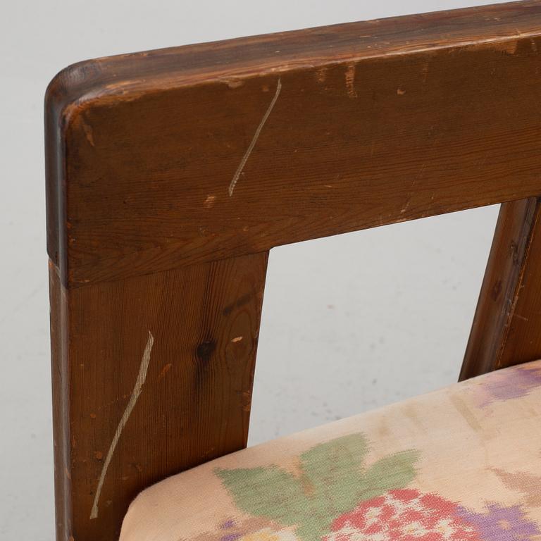 Carl Westman, a stained pine sofa, Sweden ca 1910.