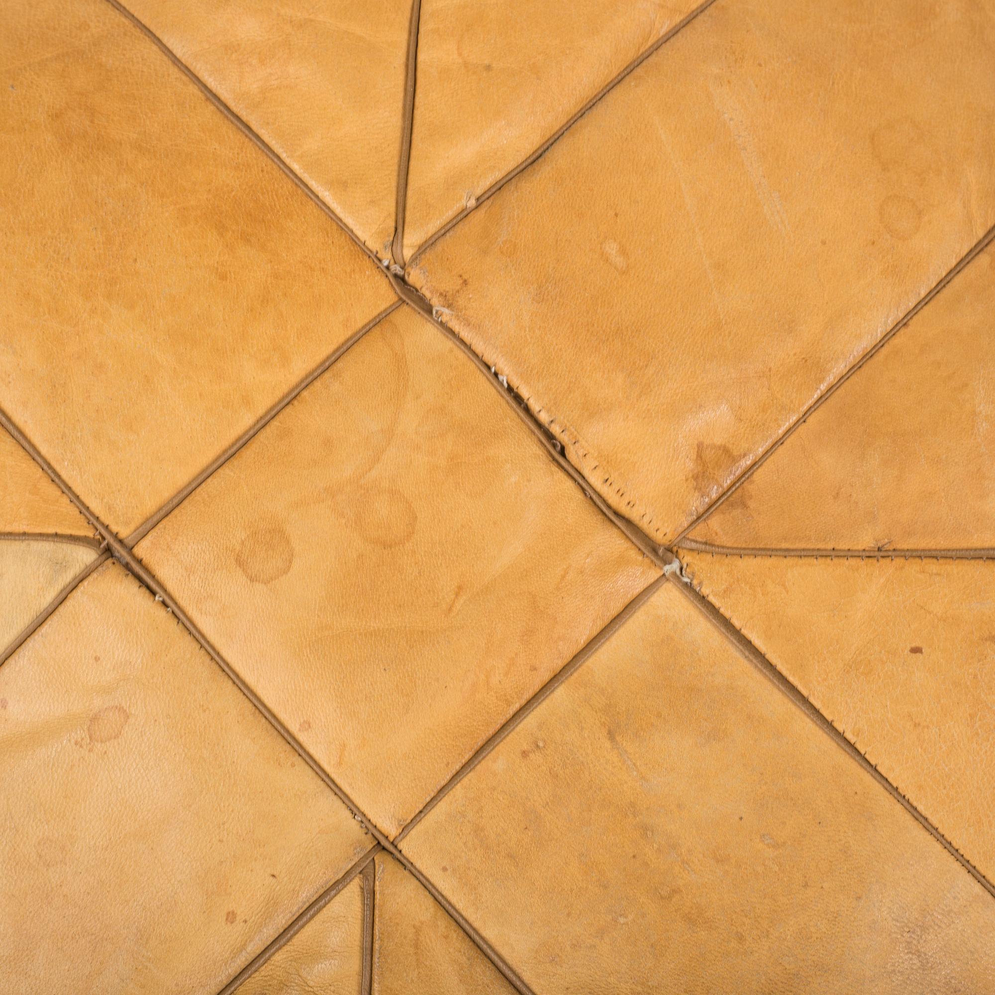 TWO POUFS, signed Camelbag. Second half of the 20th century.