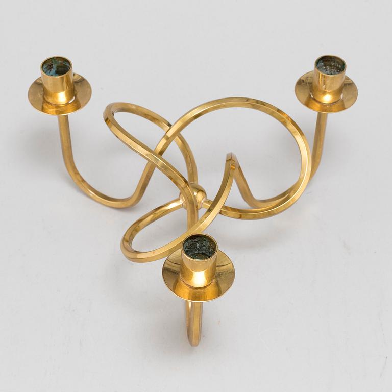 JOSEF FRANK, a brass candelabrum, Firma Svenskt Tenn.