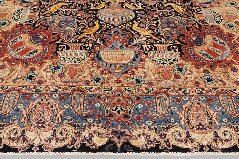 A Kashmar carpet, approx. 383 x 292 cm.