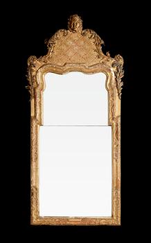 583. A Swedish late Baroque 18th Century mirror.