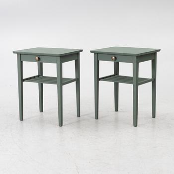 Bedside tables, a pair, mid-20th century.