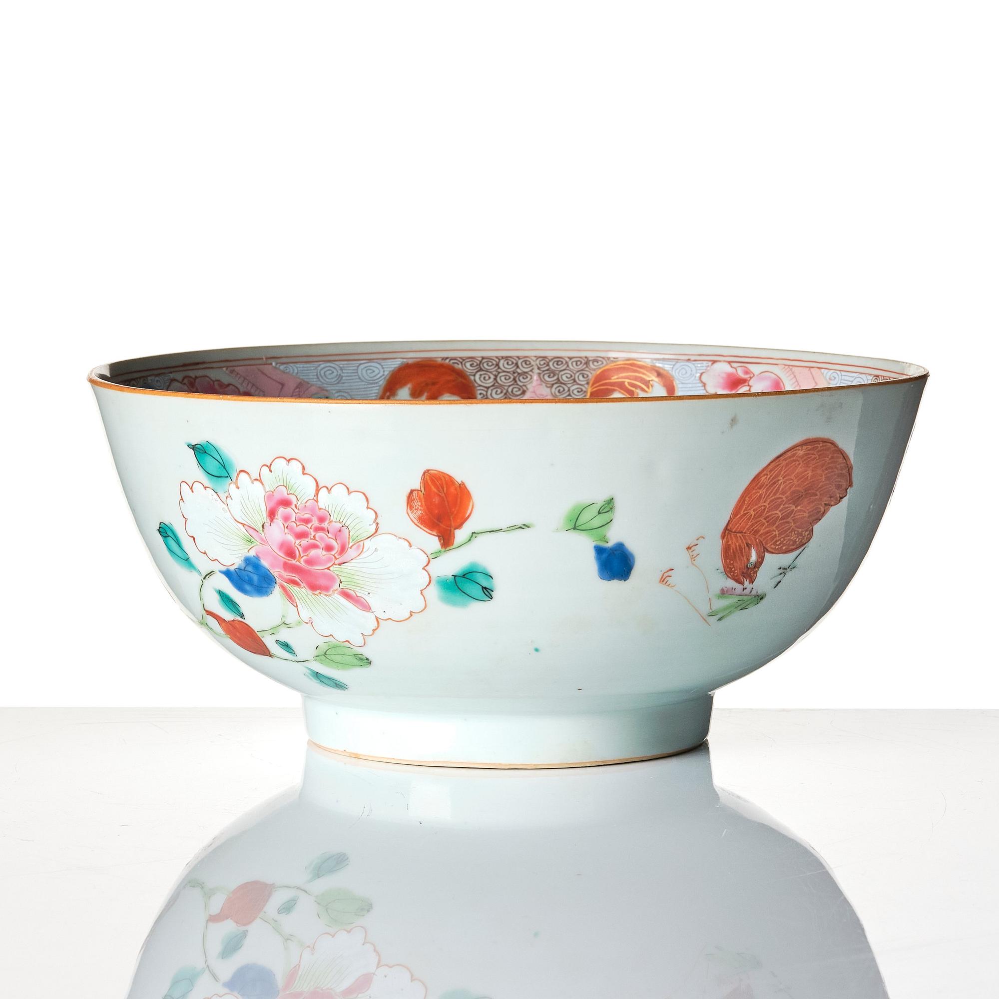 Skål, kompaniporslin. Qingdynastin, Qianlong (1736-95).