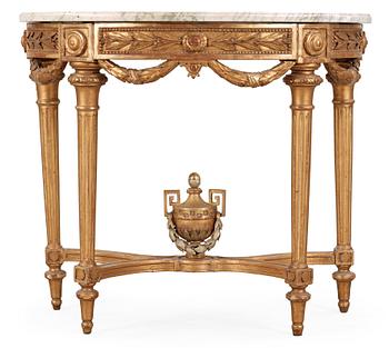 460. A Gustavian late 18th century console table.