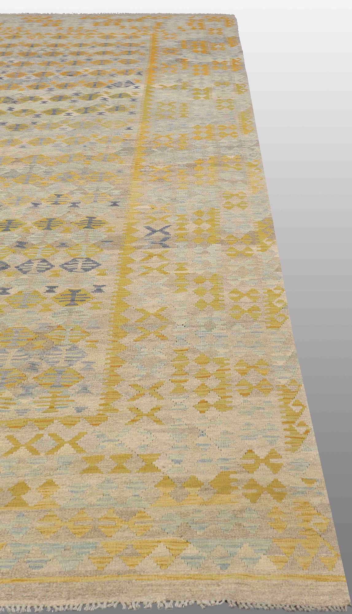 An oriental kilim, around 491 x 308 cm.