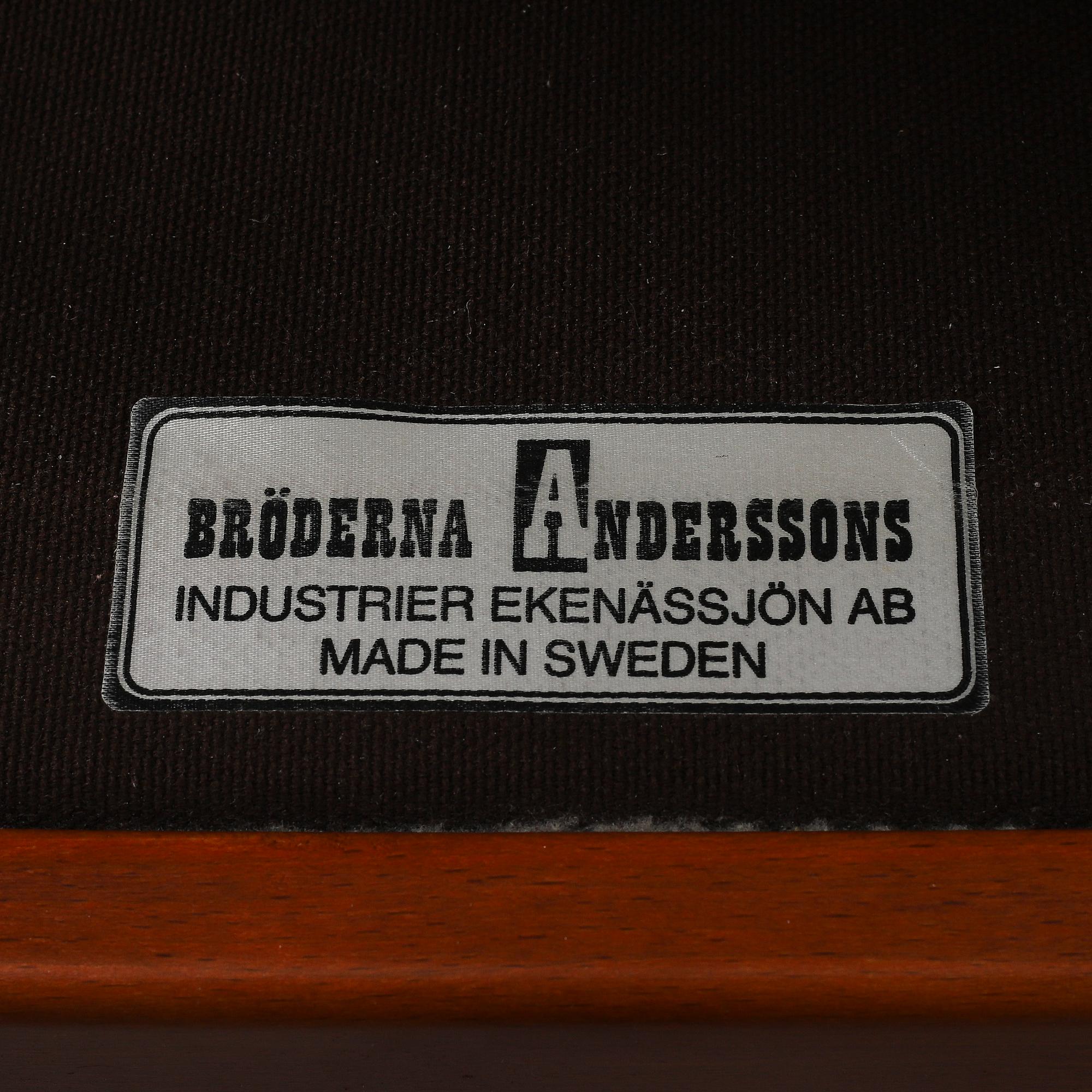 A pair of "Andorra" easy chairs from Bröderna Andersson, second half of 20th century.