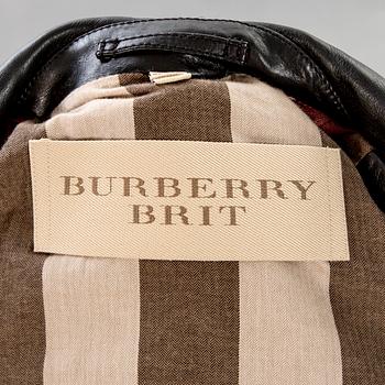 Burberry, leather jacket, Burberry Brit, size 38.