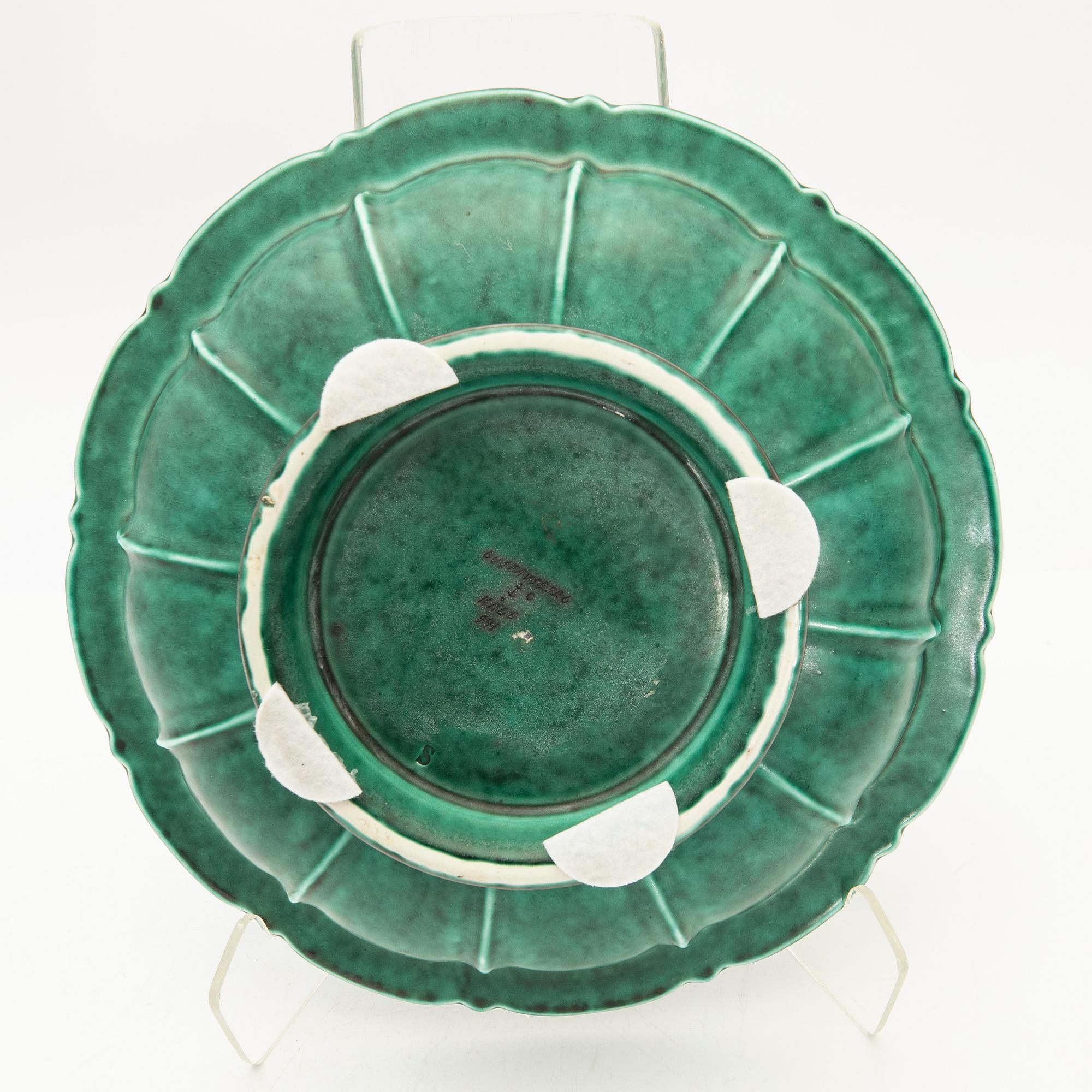 Wilhelm Kåge, Bowl, stoneware, "Argenta", Gustavsberg, 1961.