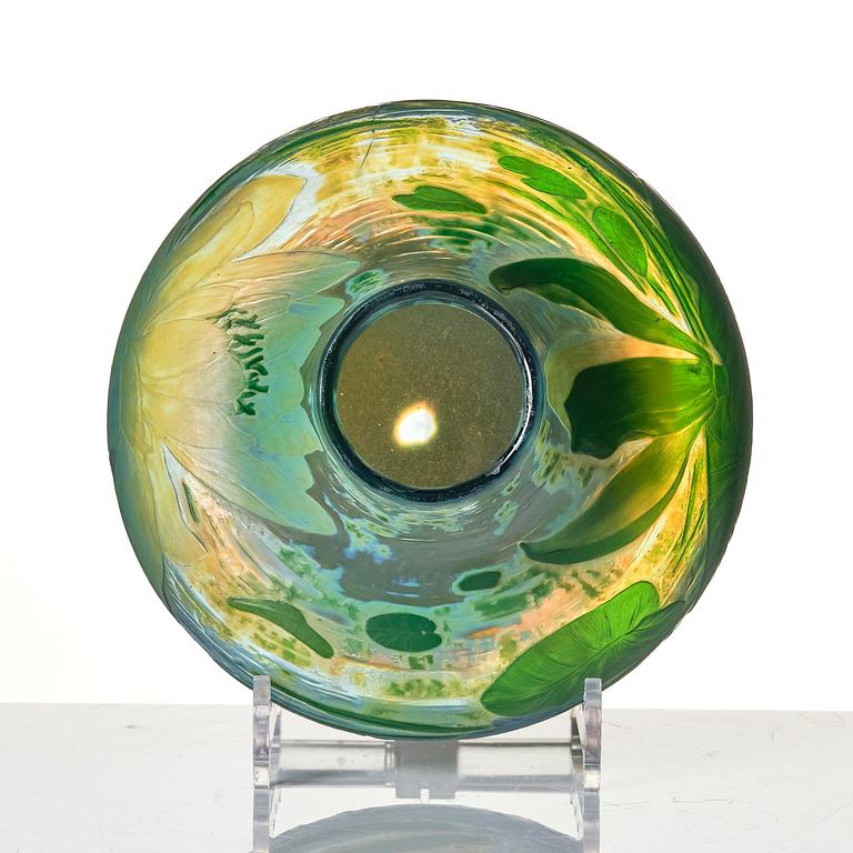 Edmond Lachenal, (after a drawing by the same), an Art Nouveau cameo glass vase, Daum, Nancy, France.