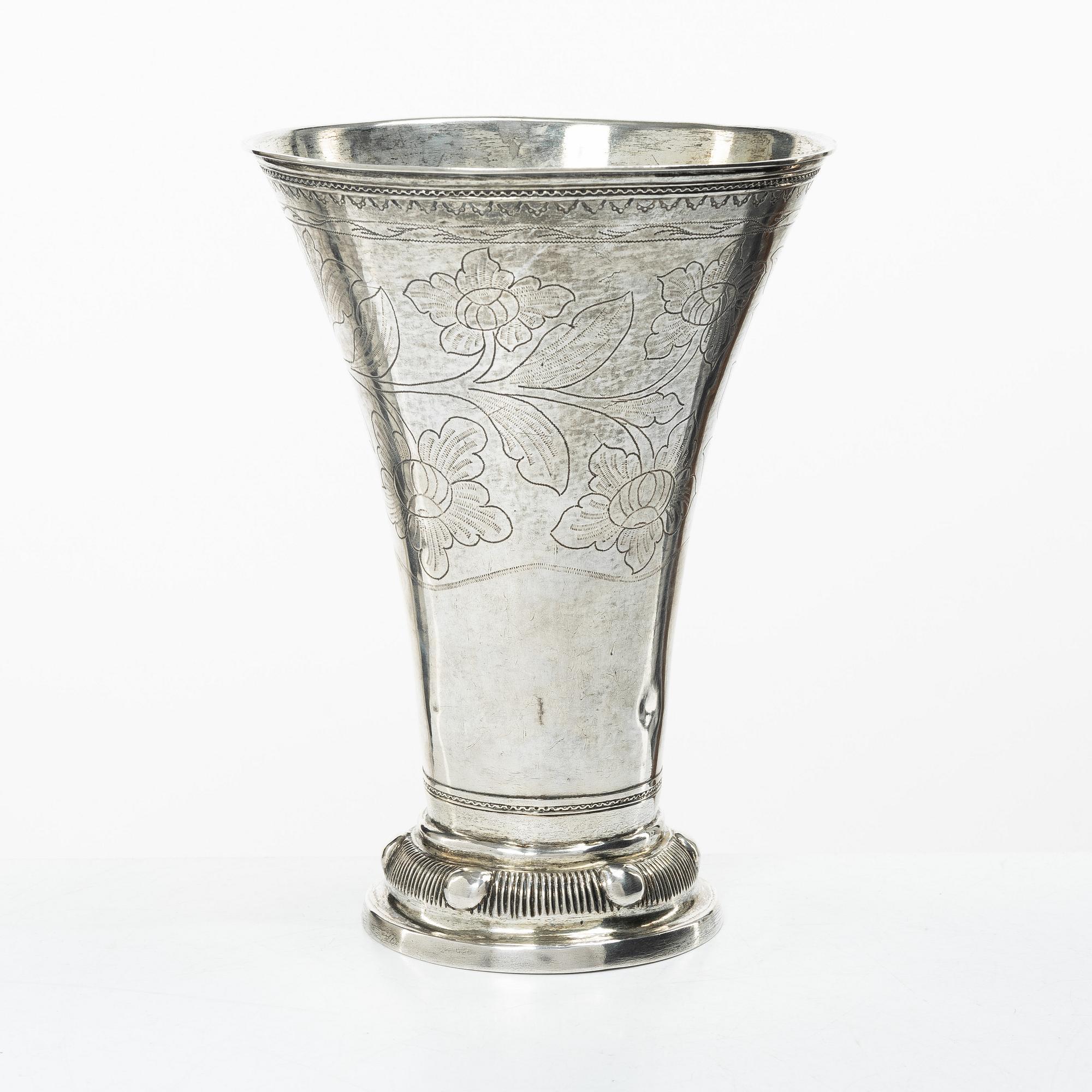 A Swedish silver beaker, mark of Samuel Lyberg, Borås 1799.