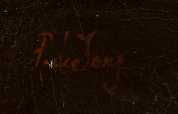 Unknown artist, oil on canvas, signed P. de Jong, early 20th century.