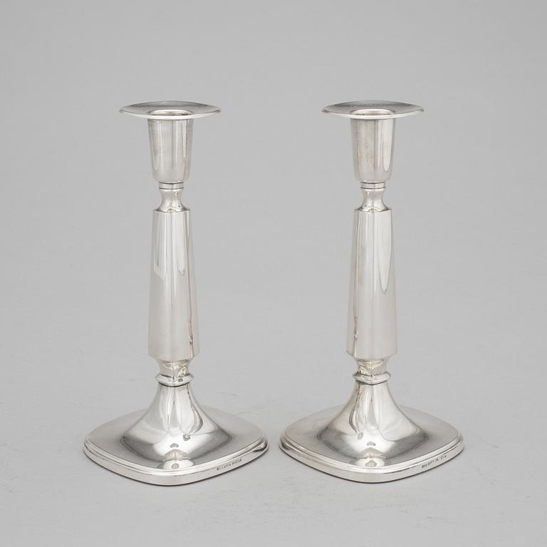 LJUSSTAKAR, ett par, silver, Tore Eldh, Ceson, 1963.