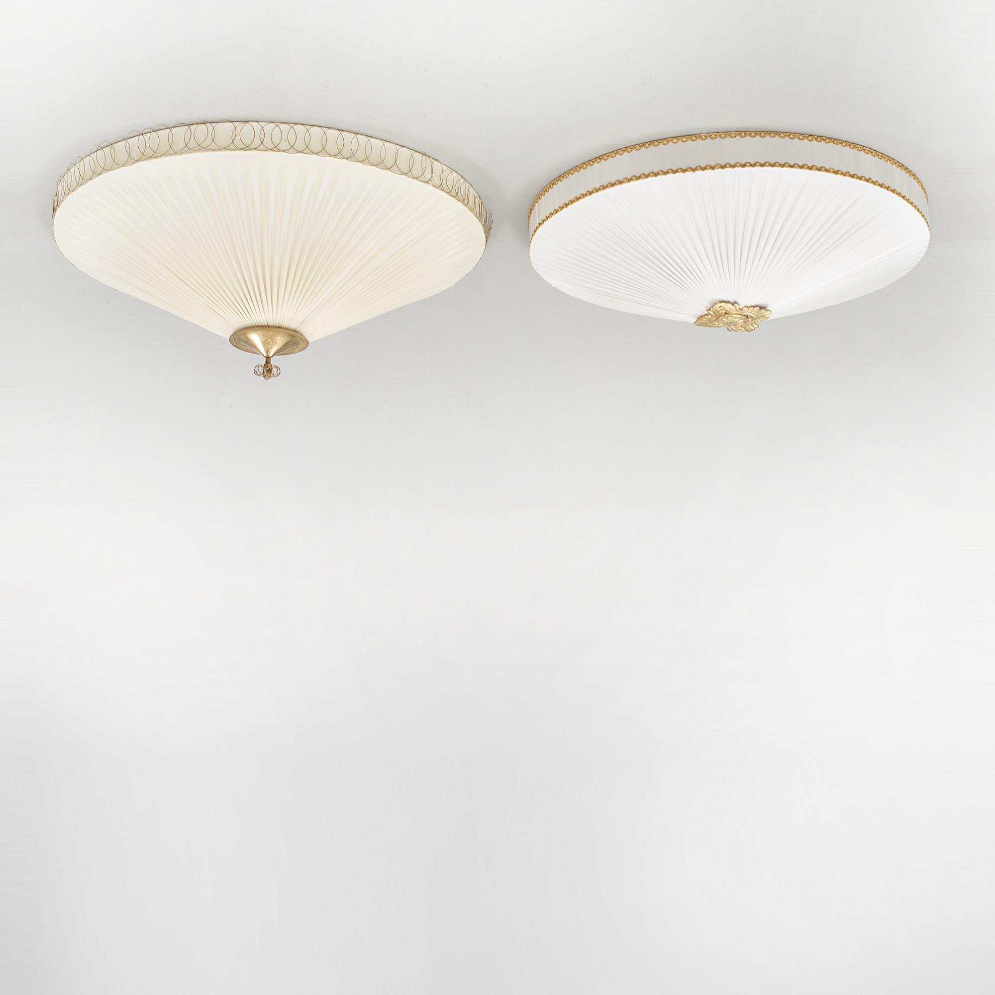 Two first half of the 20th century ceiling lights.