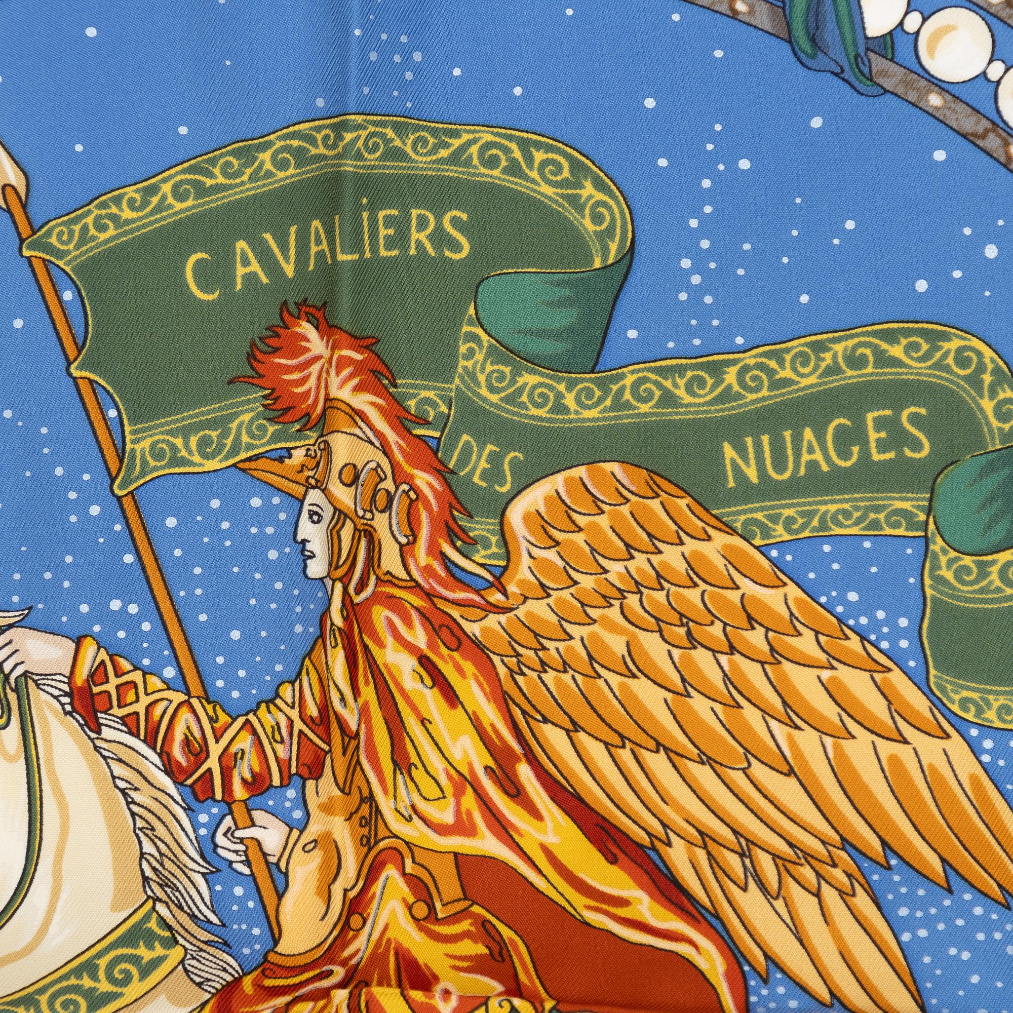 Hermès, scarf, "Cavaliers des Nuages".