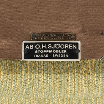 Carl Malmsten, a pair of 'Samsas' easy chairs from OH Sjögren. second part of the 20th Century.