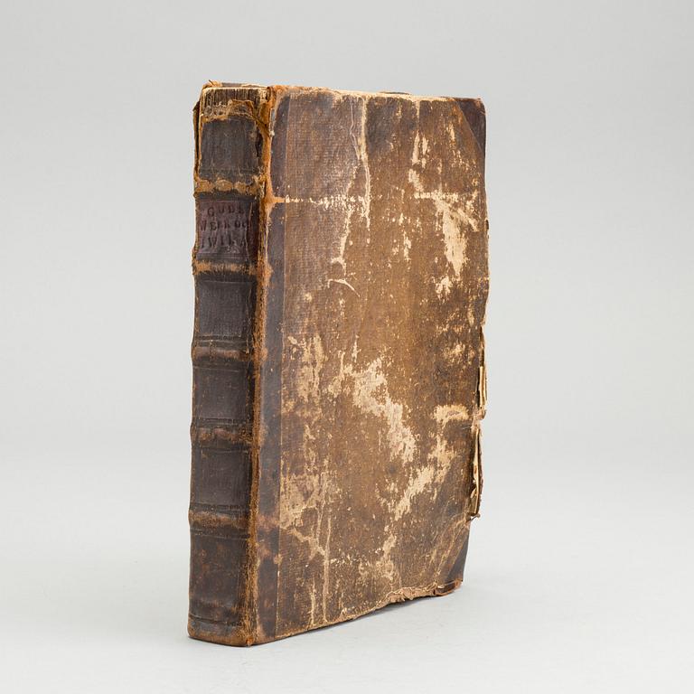GUDS WERK OCH HWILA, av Haquin Spegel, Tryckt hos Niclaus Wankijf Stockholm 1685.