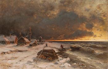 Julius von Klever, oil on canvas, signed.