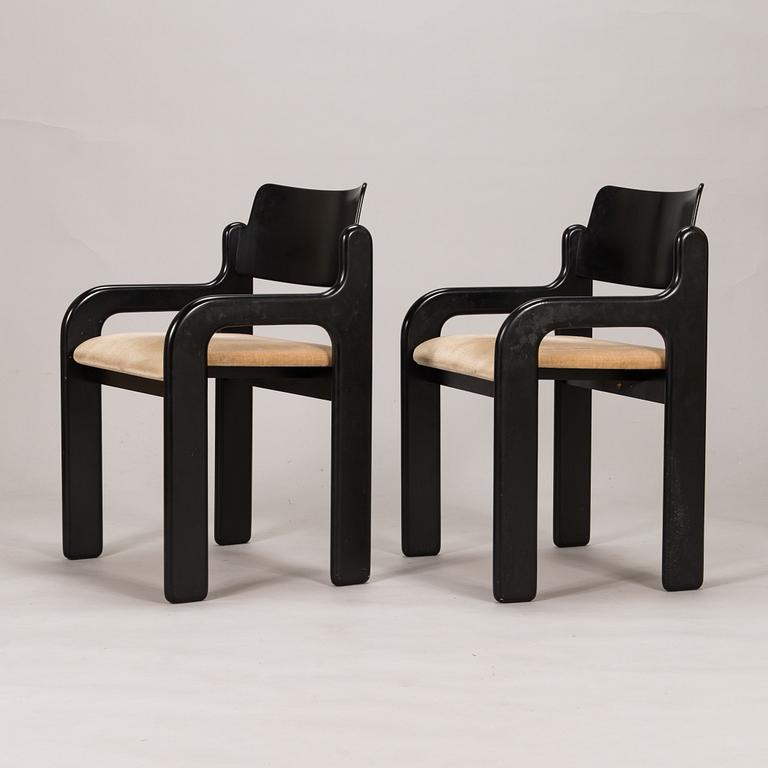 Eero Aarnio, A 1970's dinner table and six chairs "Flamingo" for Asko.