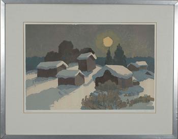 ONNI OJA, färglitograf, sign, dat. -82 och numr. 47/100.