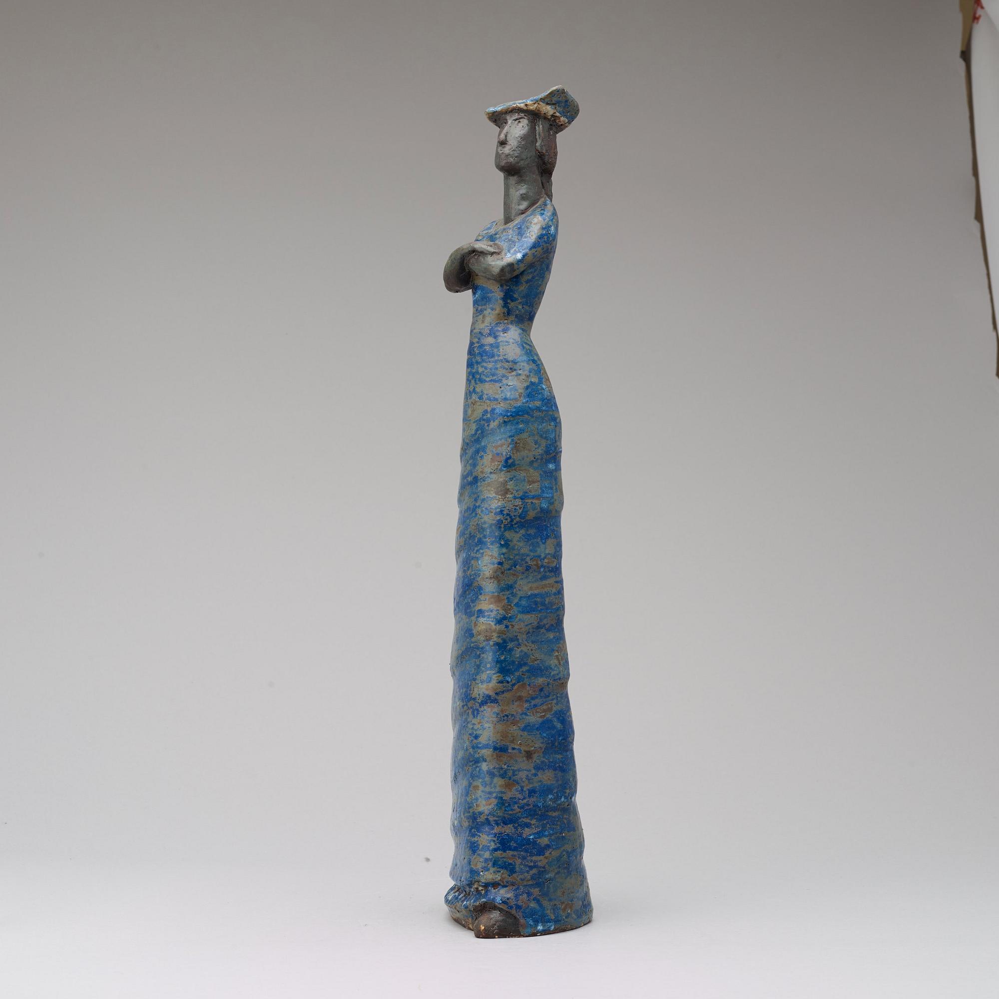An Åke Holm stoneware sculpture, Höganäs, probably 1950's.