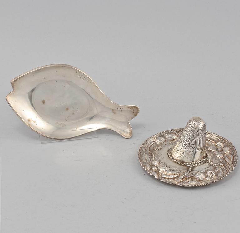 PARTI SILVER, 2 delar, Mexico, 1900-talets andra hälft. Vikt 285 g.