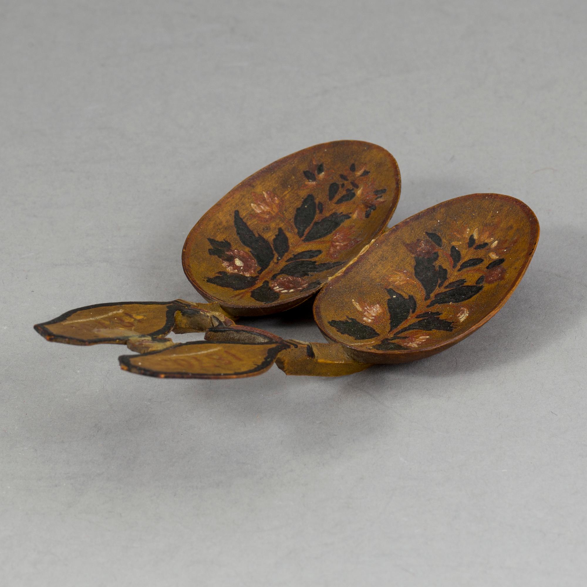 DUBBELSKED, allmoge, friargåva. Hälsingland. Daterad 1870.