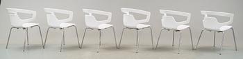 STOLAR, 6 st, "Contemporary stacking chair", Alfredo Häberli, Alias, 2000-tal.
