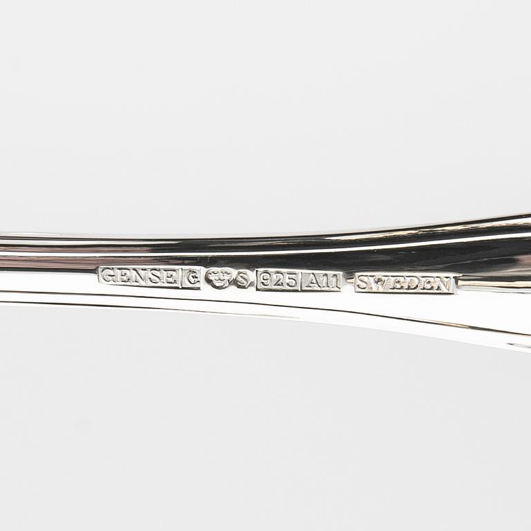 A Swedish 20th century set of 45 pcs of silver cutlery mark of Gense Eskilstuna 1999 total weight 2854 grams.