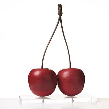 Hans Hedberg, a faience and bronze sculpture of cherries, Biot, France.