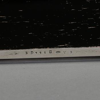 SKRIN, 3 st, silver, importstämplade, bl.a. Schwäbisch Gmund, Tyskland och troligen Belgien. Total vikt ca 710 g.